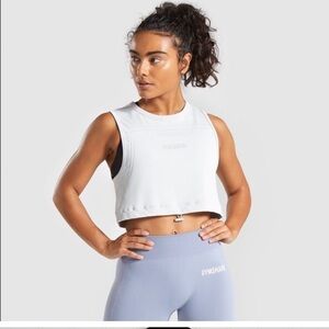 Gymshark Lightweight Seamless Crop Top - Light Grey
